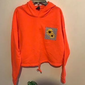 Cropped Neon Sweatshirt